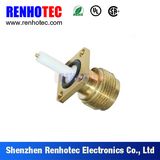 N Female Gold-Plated Crimp Panel Connector