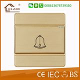 British Standard Golden Patterned Door Bell Wall Switch