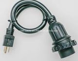 Pigtail Adapter Power Cord 15 AMP Male Plug to 30 AMP Locking Female