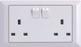 13A Switched Wall Socket, Double Wall Socket with Switch