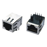 Cat5 Side Entry RJ45 Modular PCB Jack with Shield