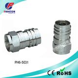 RG6 Crimp RF Cable Connector for Coaxial Cable