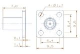 SMP Type Male 4 Hole Flange Mount Connector