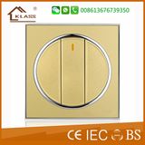 Golden Color 3G Wall Light Push Button Switch