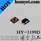 SMD Tact Switch with Black Round Button 3*2.6*0.6 4pin (HY-1199D)