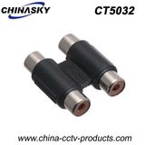 2CH CCTV Dual RCA Female to Dual RCA Female Connector (CT5032)