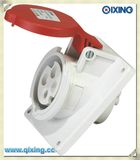 Cee/IEC 4p Red Panel Mounted Socket