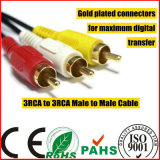 6 Feet 3RCA Male to 3RCA Male a/V Cable (HL-125)