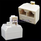 RJ45 Splitter Male to 2 Female Connector 8p8c Modular Duplex T Adapter Splitter