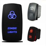 Rocker Switch 12V 24V Zombie Light LED Illuminated Waterproof Switch Spst on/off Lighted for Jeep Auto Marine Boat