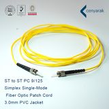 3m St-St PVC Jacket Sm Fiber Optic Patch Cord