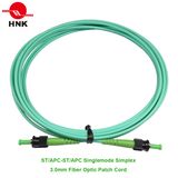 St/APC to St/APC Simplex Singlemode 3.0mm Fiber Optic Patch Cord
