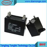 4 Pin Square Black Plastic Shell Cbb61 Capacitor with Foot
