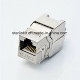 CAT6A FTP Shielded Tooless Keystone Jack 180 Degree