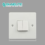 British Standard 10A 2 Gang 1 Way Electrical Switch