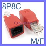 Network Male to Female RJ45 Adapter Extension Connector Straight Thru Connection 8p8c Adapter