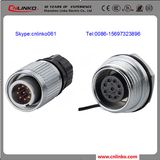 M16 9pin Circular Connector/ IP67 Signal Waterproof Connector/ Yw16 Connector