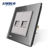 Livolo Home Wall White Color 2 Gang COM Socket Vl-C792c-11/12/13/15