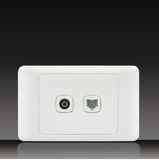 1gang Tel Socket+1gang TV Socket (LGL-10-18)