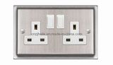 British Standard 1 Gang Switched Socket, Double Poletwin Socket