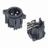 Horizontal PCB Mounts 3 Poles Female Receptacle (DIN-324DR)