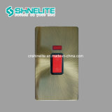 Stainless Steel 86*146mm Plate 45A Switch with Neon