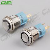 Metal 1no1nc Ring LED Push Button 16mm Illuminated Latching Switch