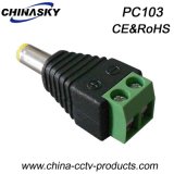 CCTV Camera Power Male DC Connector with Screw Terminal (PC103)