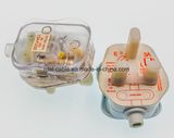 UK Assembled Plug with Connector Black White Transparent