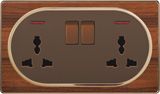 UK Double 13A Multi-Functional Switched Socket with Neon (A2)