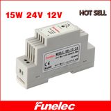 SMPS 12V 24V 15W Single Output 120VAC 230VAC to 12VDC 1.25A 24VDC 0.62A Industrial DIN Rail Power Supply