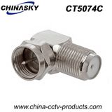 CCTV Female to Male Right Angle F Plug (CT5074C)