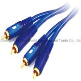 2 RCA Plugs - 2RCA Plugs Clear Cable