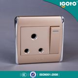 Igoto -New Style Biritish Standard Chorming Frame 15A Wall Switch Socket