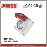 IP44 4p 16A Slopping Panel Industrial Socket