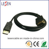 Displayport Adapter Cable, Displayport Male to VGA Male, Black