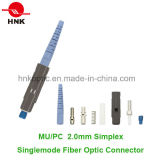Mu PC 2.0mm Simplex Singlemode Multimode Fiber Optic Connector