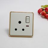 2018 UK Standard One Gang Switched Socket with Neon