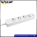 3 Outlets, 4 USB Port, EU Plug, Power Socket, C 723-C