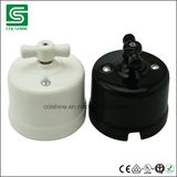 Black Color Retro Porcelain Rotary Switch