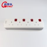 UK 4 Way P Outlet 13A 250V Power Strip with Surge Protector