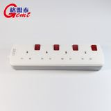 UK 4 Way P Outlet 13A 250V Power Strip with Surge Protector