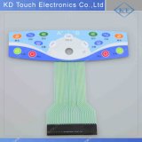 Custom Pillow Embossing Membrane Control Panel with Connector for Entertainment