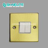 2 Gang 2 Way Stainless Steel Plate Light Switch OEM
