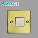 2 Gang 2 Way Stainless Steel Plate Light Switch OEM