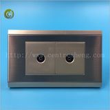 Golden EU Standard Steel TV Socket 2 Pole Socket Electrical Socket Wall Soceket Rectangle Socket