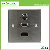 HDMI USB VGA AV 86 Type Aluminium Alloy Wall Plate/Faceplate