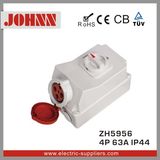 IP44 4p 63A Industrial Socket with Switches and Mechanical Interlock