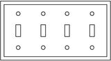 4-Gang Toggle Device Switch Wallplate, UL Listing