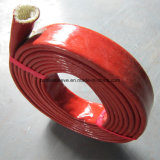 Hydraulic Hose Protection Iron Oxide Red Silicone Rubber Fire Sleeve
